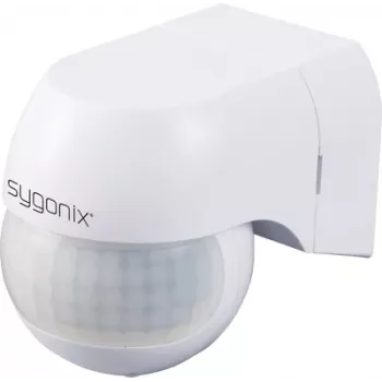 Sygonix SY-6118230 Wandmontierter PIR-Bewegungsmelder 180° Relais Weiß