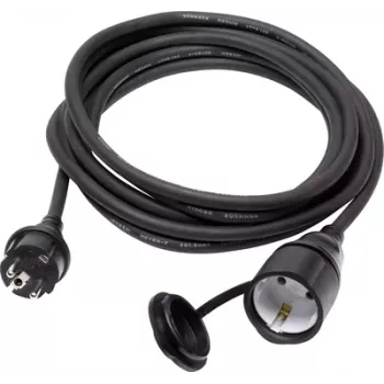 Sygonix SY-5044438 Verlängerungskabel 16 A Schwarz 3 m