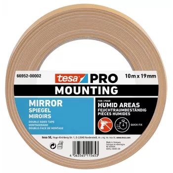 tesa Montage PRO Spiegel-Montageband Weiß 10 m x 19 mm 66952-00002-00