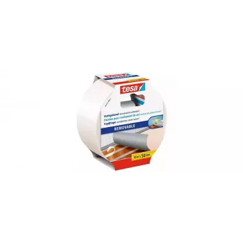 Tesa 55731 Abnehmbares Bodenbelag-Klebeband-Set, 10 m x 50 mm, 6 Rollen, Transparent 55731-00500-11