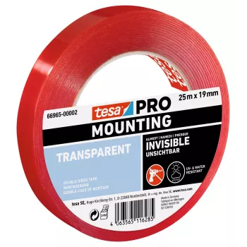 tesa Montage PRO Transparentes Montageband 25 m x 19 mm 66965-00002-00