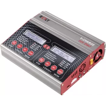 Reely V-Charge 200 Duo Multifunktions-Ladegerät 12V, 230V 10A für NiMH, LiPo, LiIon, LiHV, Blei-Kalzium, Blei-Säure (RE-7764834)