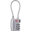 Sygonix SY-5044450 3-stelliges Kombinations-Kabelschloss 33 mm Silber