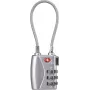 Sygonix SY-5044450 3-stelliges Kombinations-Kabelschloss 33 mm Silber