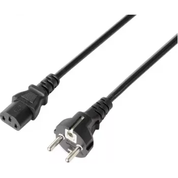 Sygonix SY-5243890 Kaltgeräteanschlusskabel, Schwarz, 5 m