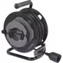 Sygonix SY-6618486 Kabeltrommel mit 4 Schuko-Steckdosen, 25 m Kabel, Schwarz