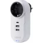 Sygonix SY-4512996 Zwischenstecker mit USB, Weiß
