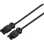 Sygonix SY-6676358 Verlängerungskabel Schwarz 1,5 m Schuko Winkelstecker