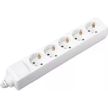 SYGONIX SY-4744418 3-fach Schuko-Steckdosenleiste, 1,5 m Kabel, Weiß, ohne Schalter