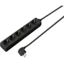 SYGONIX SY-4890992 Steckdosenleiste, 6 Schuko-Steckdosen, ohne Schalter, Schwarz, 1,5 m Kabel