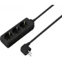 SYGONIX SY-4892462 Steckdosenleiste ohne Schalter, 6 Schuko-Steckdosen, 1,5 m Kabel, Schwarz