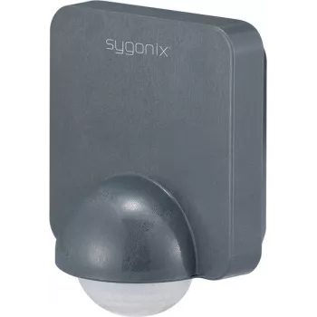 Sygonix SY-5836536 Wand-PIR-Bewegungsmelder 360° Relais Dunkelgrau IP54
