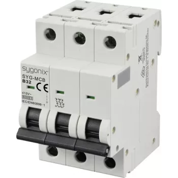 SYGONIX SY-6441064 3-poliger 32A Typ B Leitungsschutzschalter 6kA 415V AC