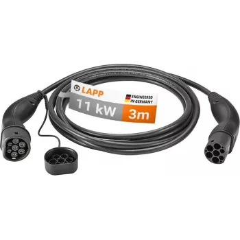 LAPP Typ 2 EV-Ladekabel Mode 3 11 kW 3-phasig 16 A 3 m Schwarz 75747