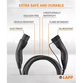 LAPP Typ 2 EV-Ladekabel Mode 3 11 kW 3-phasig 16 A 3 m Schwarz 75747