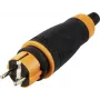 Sygonix SY-6618478 Schuko Schutzkontaktstecker TPE PC 250 V/AC Schwarz Orange IP44