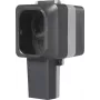 Sygonix SY-6670746 1-fach Aufputz-Steckdose, abschließbar, drehbare Steckdoseneinsätze, IP55, Grau