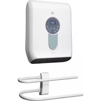 Sygonix SY-5050590 Badezimmer-Heizlüfter Weiß 2000W mit LED-Display, Touch- & Fernbedienung, IP22 Spritzwassergeschützt