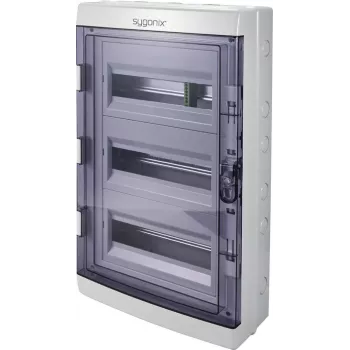 Sygonix SY-6696062 Aufputz-Verteilerschrank, 36 Module, 3 Reihen, Weiß