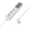 Sygonix SY-4675078 Steckdosenleiste mit Digitaltimer, 3 Schuko-Steckdosen, 1,5 m Kabel, Weiß