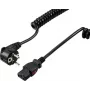 Sygonix SY-6733074 Verriegelbares Kaltgeräte-Netzkabel CEE 7/7 auf IEC C13 3m Schwarz