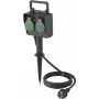 Sygonix SY-5231004 Außensteckdose 2-fach Schwarz/Grün IP44 16A 230V