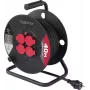 Sygonix SY-10236132 Kabeltrommel 25 m H05VV-F 3G1.5 4 Schuko-Steckdosen Schwarz