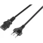 Sygonix SY-5243896 Kaltgeräte-Anschlusskabel CEE 7/7 auf IEC C13 gewinkelt 5 m Schwarz