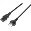 Sygonix SY-5243896 Kaltgeräte-Anschlusskabel CEE 7/7 auf IEC C13 gewinkelt 5 m Schwarz