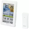 Sygonix SY-5509564 Digitale Wetterstation mit 12-24 Stunden Vorhersage, DCF-Uhr, Innen-/Außentemperatur und Luftfeuchtigkeit, Mondphase, Frostwarnung, 3-Kanal-Sensorunterstützung