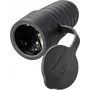 Sygonix SY-5806882 Schuko-Kupplung Gummi 250 V/AC Schwarz IP44