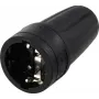 Sygonix SY-6618472 Schuko-Kupplung TPE 250 V/AC Schwarz