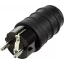 Sygonix SY-6618468 Schuko-Stecker TPE 250 V/AC Schwarz IP44