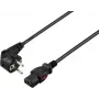 Sygonix SY-6733072 Verriegelbares IEC C13 Netzkabel, CEE 7/7 auf IEC C13, 2 m, Schwarz