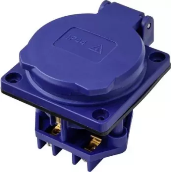 Sygonix SY-6746376 Schuko-Steckdose IP44 Blau