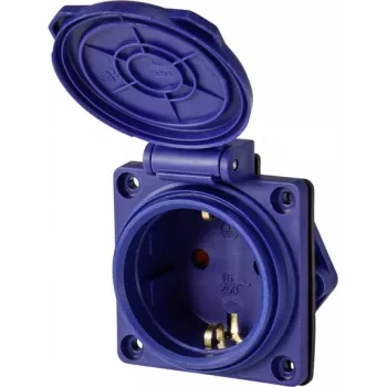 Sygonix SY-6746376 Schuko-Steckdose IP44 Blau