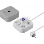 Sygonix SY-6788330 4-fach Schuko-Würfelsteckdose Grau/Weiß