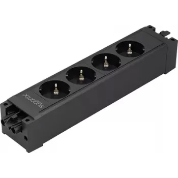 Sygonix SY-6872232 4-fach Steckdosenmodul ohne Schalter, Schwarz