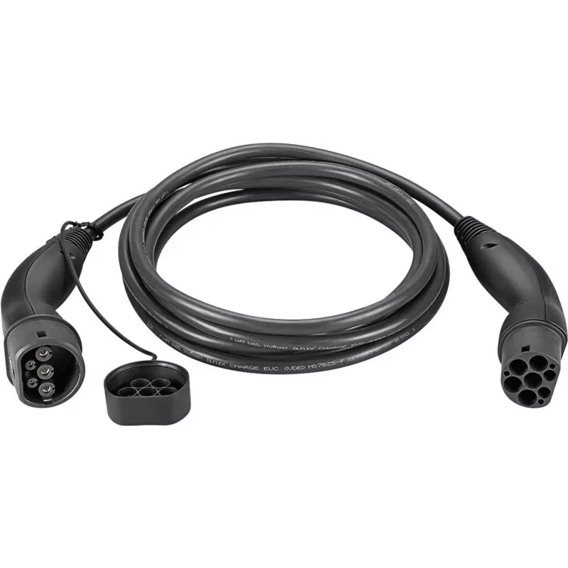 LAPP MOBILITY Typ 2 EV-Ladekabel, 7,4 kW, 5 m, Schwarz (61780)