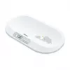 Beurer BY90 intelligente Babywaage mit Bluetooth, 20 kg Kapazität, 5 g Genauigkeit, gewölbte Wiegefläche, LCD-Anzeige, Weiß