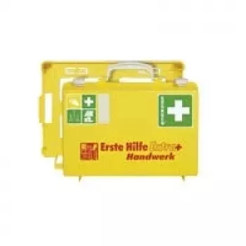 Söhngen DIN 13157 C Erste-Hilfe-Kasten, orange ABS-Kunststoff, wandmontierbar, staubdicht und spritzwassergeschützt, nachfüllbar, für bis zu 20 Personen 0371096
