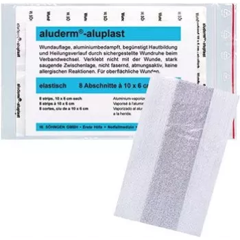 SÖHNGEN aluderm®-aluplast Elastische Wundpflasterrolle, 6 cm x 1 m, Steril, Einzeln Versiegelte Abschnitte