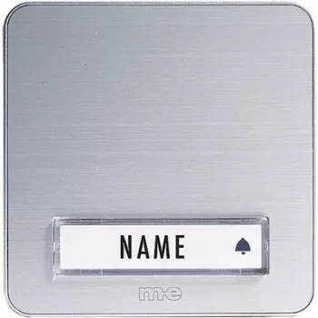 M-E MODERN-ELECTRONICS KTA-1 A/S Unterputz-Klingeltaster, 1-Taster, Edelstahl, Silber, 12 V/1 A, LED-Beleuchtung, IP44