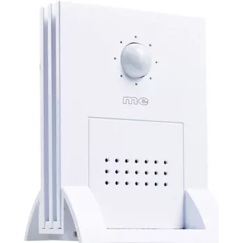 m-e modern-electronics DGF-300 Weißer Bewegungsmelder-Gong mit PIR-Sensor 41058