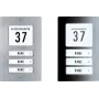 M-E Modern-Electronics 41067 Edelstahl-Türklingelplatte mit Adressfeld für 3-Familien-Haus, 12 V/1 A
