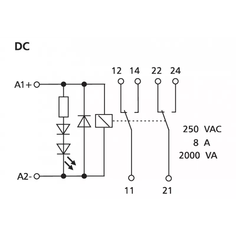 METZ CONNECT 11051025 Leistungsrelaismodul 24 V DC, 1 CO, 16 A, DIN-Schiene, Schwarz/Orange