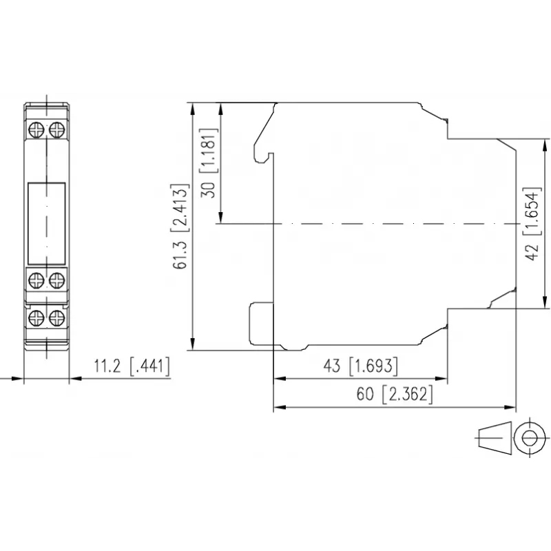 METZ CONNECT KRA-M6/21 Weiße DIN-Hutschienen-Klemme 2-polig 250V 8A 11061550
