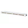 METZ CONNECT 130856-E-90 24-Port Cat.6A geschirmtes Patch Panel, 1U, Weiß