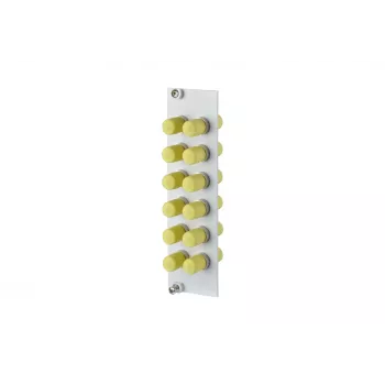 METZ BTR 15024A0112-E OpDAT REGpro 12xST SM/MM Keramik graue Frontplatte 3U/7HP