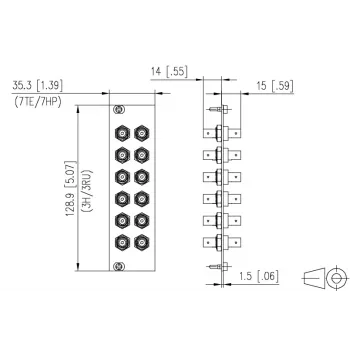 METZ BTR 15024A0112-E OpDAT REGpro 12xST SM/MM Keramik graue Frontplatte 3U/7HP